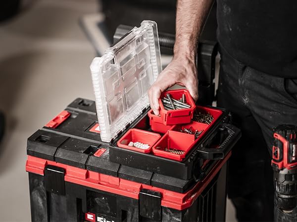 Original Einhell E-Case Adapterplatte (max. 300 kg, stapelbar, verriegelbar, kombinierbar mit Einhel