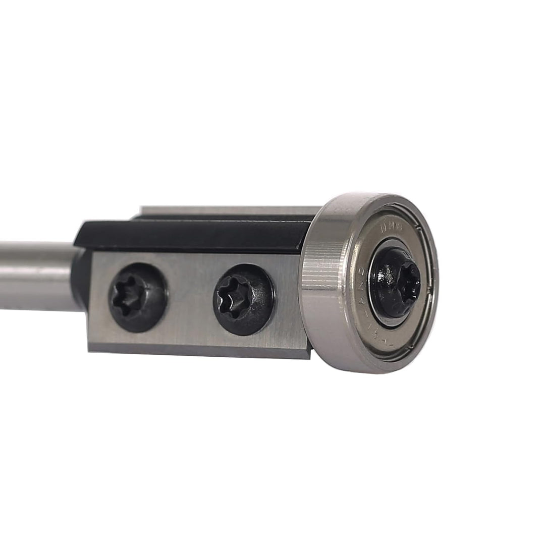 AKYLIN Wendeplatten Bündigfräser 8mm Schaft，2-seitigen Austauschbare Hartmetall Klinge，Bündigfräser