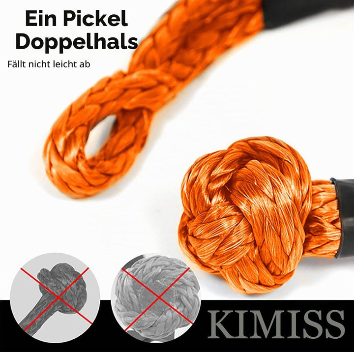 KIMISS Soft Schäkel, 2 Stück Synthetik Soft Schäkel 21 Tonnen Bruchfestigkeit Flexibler Leichter Sei
