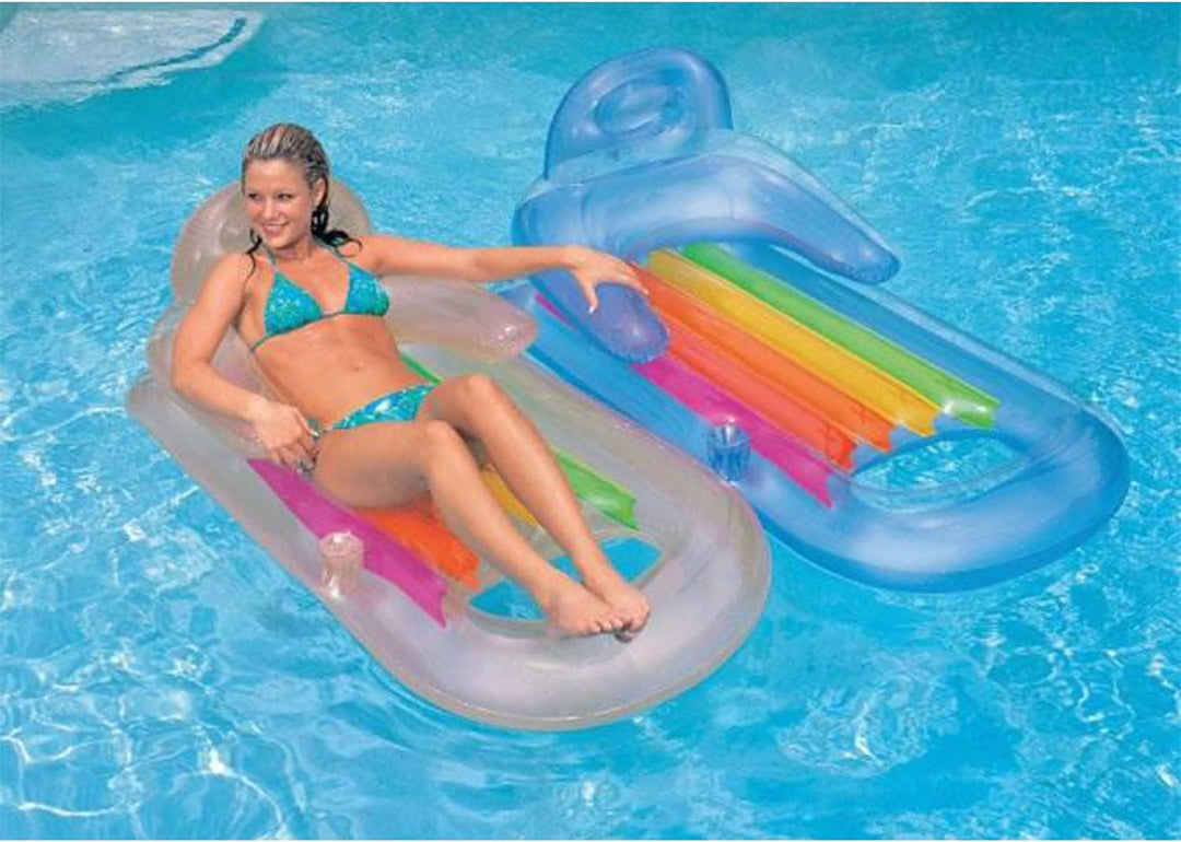 INTEX King Kool Lounge Swimming Pool Lounger with Headrest - Set of 2 (Pair) by Intex