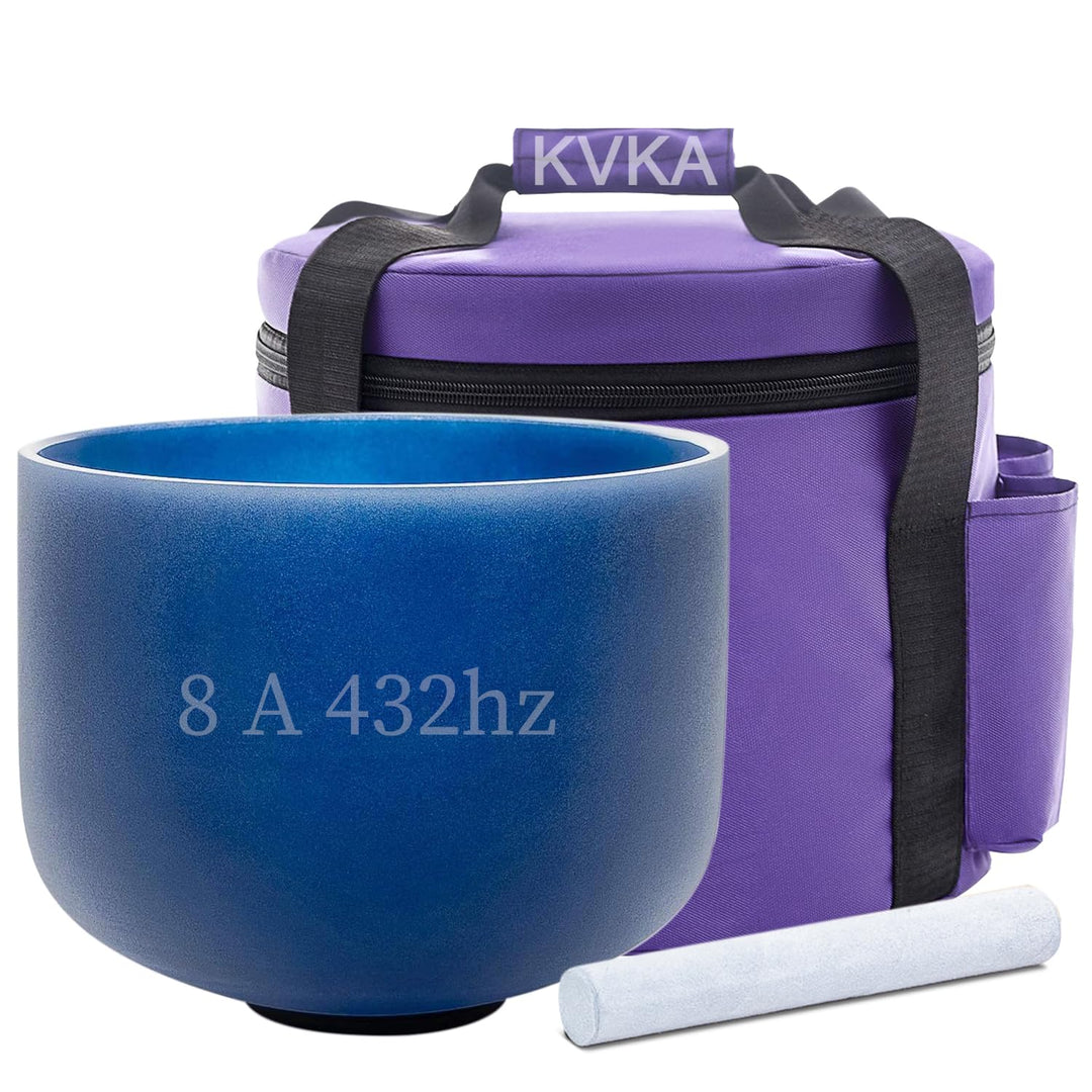 KVKA 20cm Klangschalen, 432Hz A note 8 inch Indigo Chakra Klangschale für Yoga Meditation Sound Heal