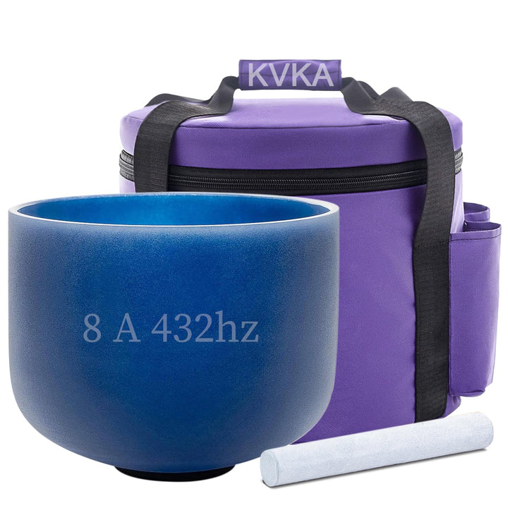 KVKA 20cm Klangschalen, 432Hz A note 8 inch Indigo Chakra Klangschale für Yoga Meditation Sound Heal