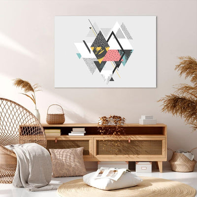 Bilder auf Leinwand 100x70cm Leinwandbild mit Rahmen Abstraktion modern Gross Wanddeko Bild Schlafzi