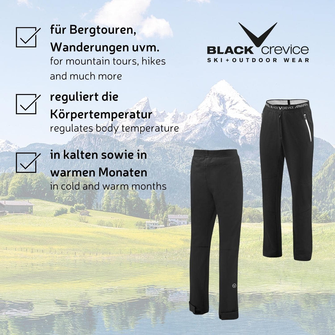 Black Crevice Herren Outdoor Hose I Hochwertige Wanderhose aus 90% Polyester &amp; 10% Spandex I Wassera