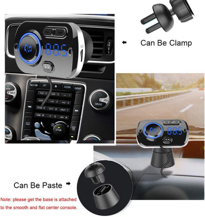 Bluetooth FM Transmitter für Autoradio,HIDOU Bluetooth 5.0 Autoradio Adapter Empfänger mit 7 Farblic