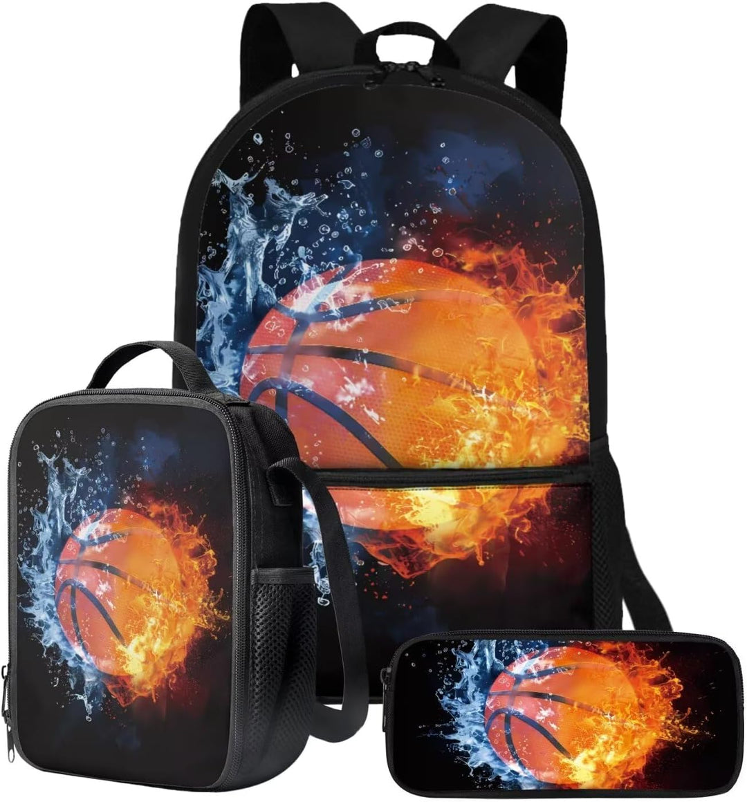 Renewold School Backpack Set 3Pcs with Lunch Box Pencil Case Girls Backpacks Ages 6-18 Portable Lunc