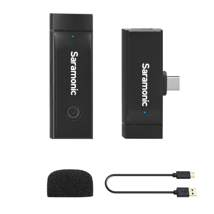 Saramonic Blink GO U1 Wireless Lapel Microphones, 2.4GHz USB C Wireless Lavalier Microphone for Andr