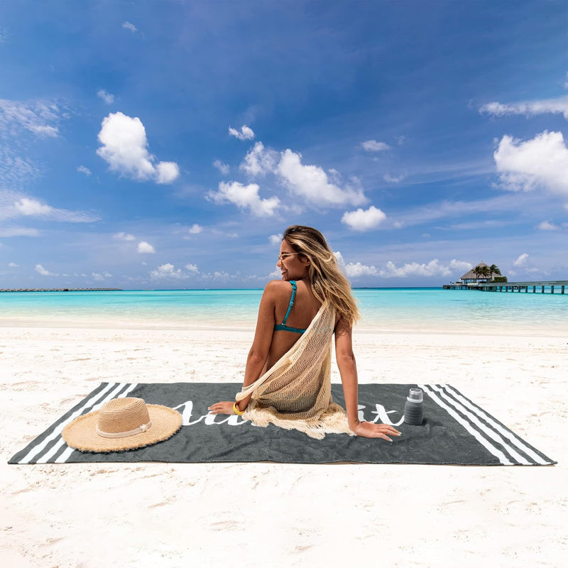 HOMELEVEL Strandtuch XXL Handtuch 90x180cm - Strandhandtuch Badetuch Strandlaken - schnelltrocknend