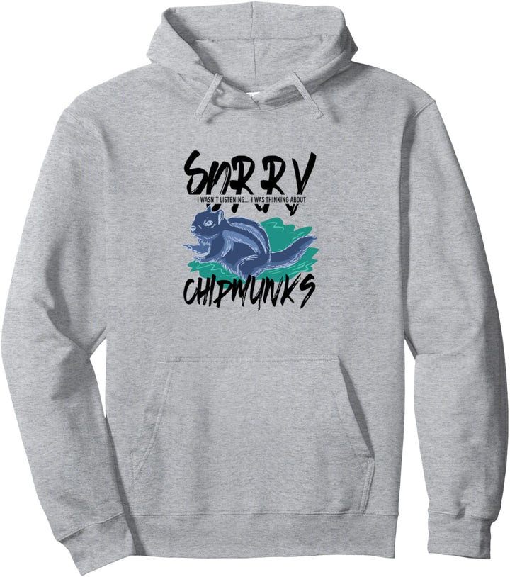 Nachdenken über Streifenhörnchen Niedliches Eichhörnchen Pullover Hoodie