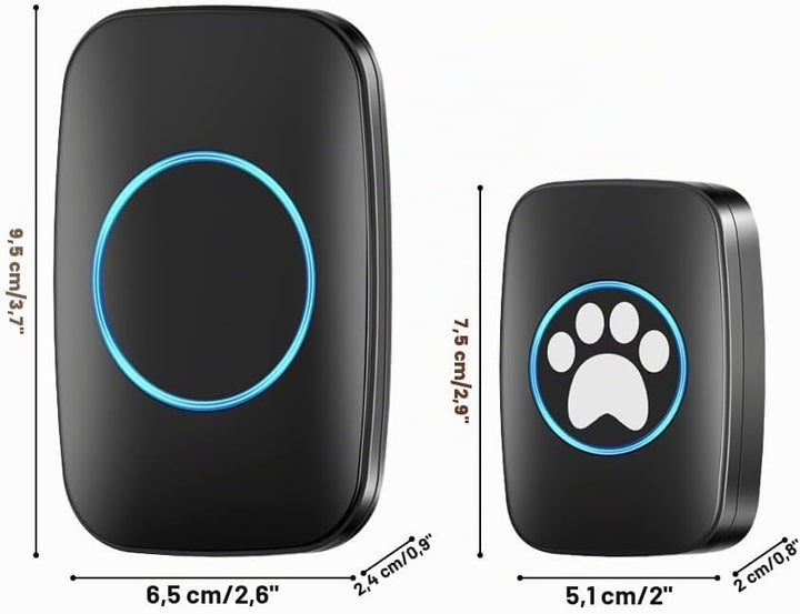 DONGKER Haustiere Kabellose Trainingsglocken, Drahtlose Hundeklingel/Katzenklingel Buzzer, IP44 Wass