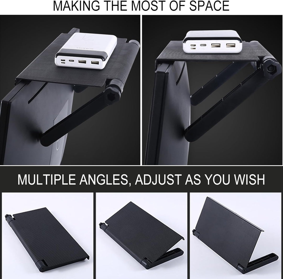 TV Top Regal,Regerly 4 Stück Bildschirm Oberes Regal Screen Top Shelf Verstellbares Oberes Ablagefac