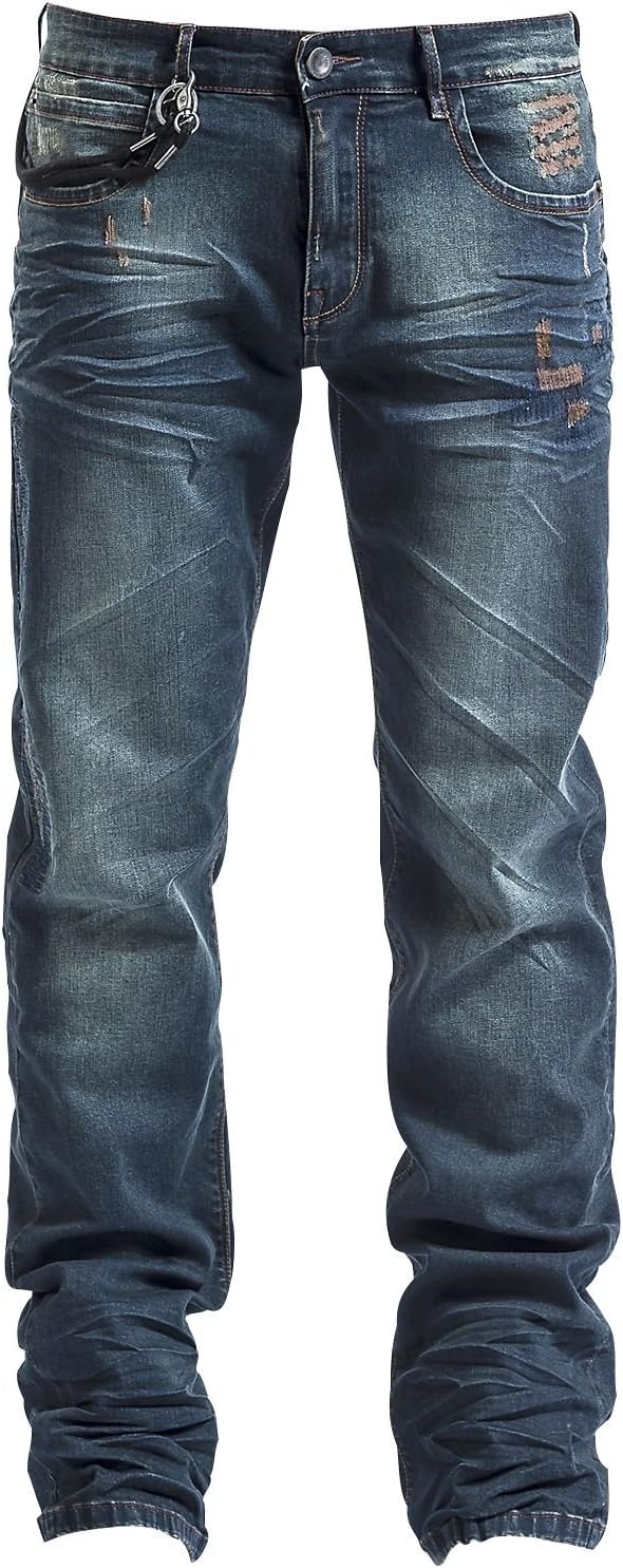 Black Premium by EMP Herren Blaue Jeans mit Kordel-Detail 30W / 32L Blau, 30W / 32L Blau