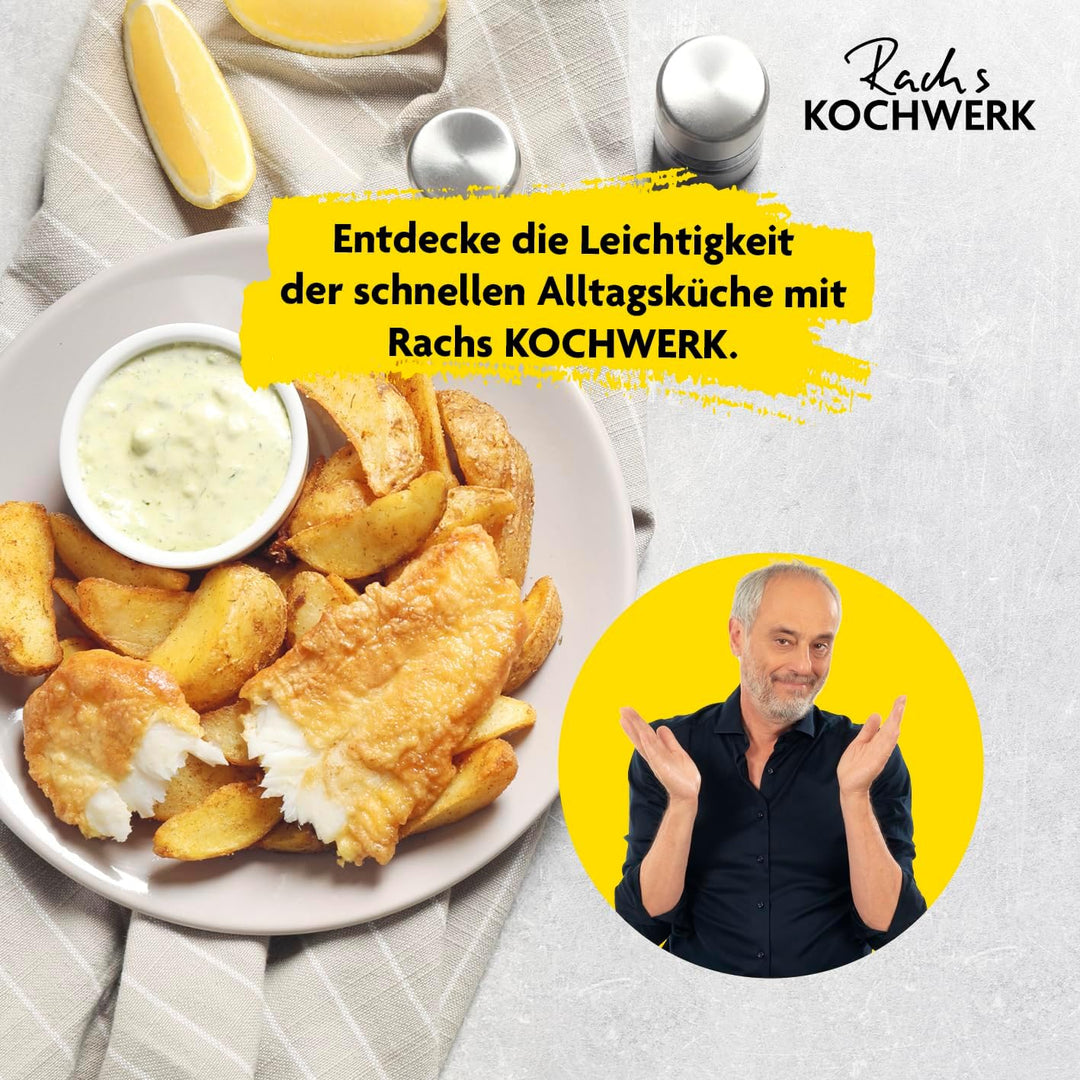 Rachs KOCHWERK Digitale Heissluftfritteuse 4L | Airfryer mit Touchscreen für fettarmes Garen, Grille
