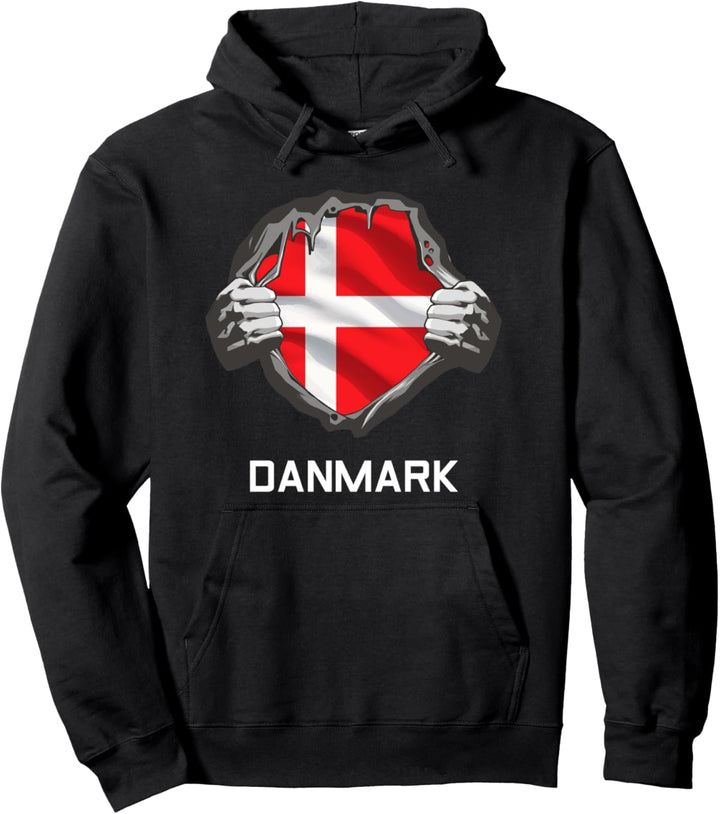 Dänemark Dänische Flagge Fan Trikot Wikinger Pullover Hoodie