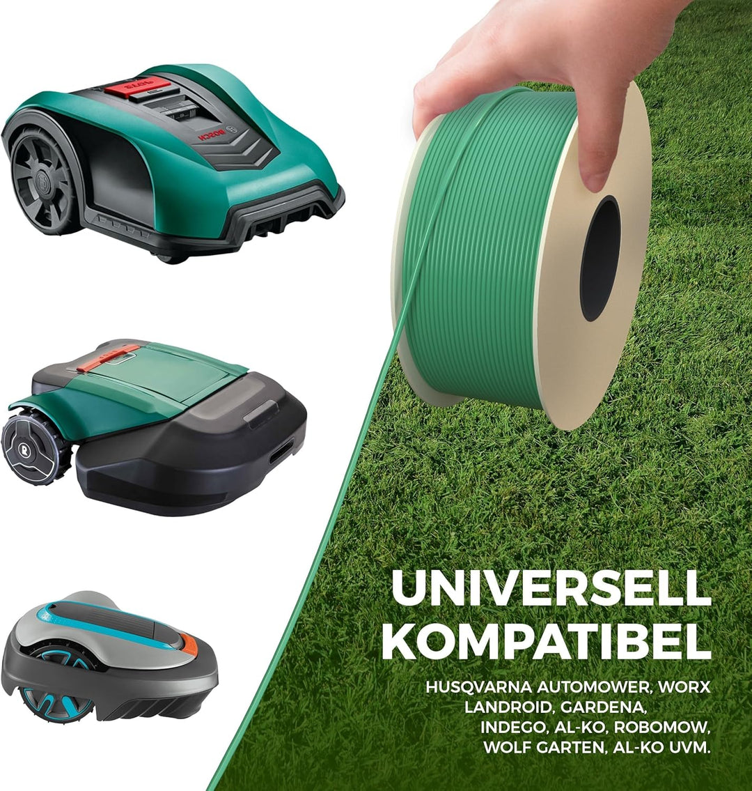 kanoo® Universal Begrenzungskabel für Mähroboter – Begrenzungsdraht für Rasenroboter – Premium Mähro