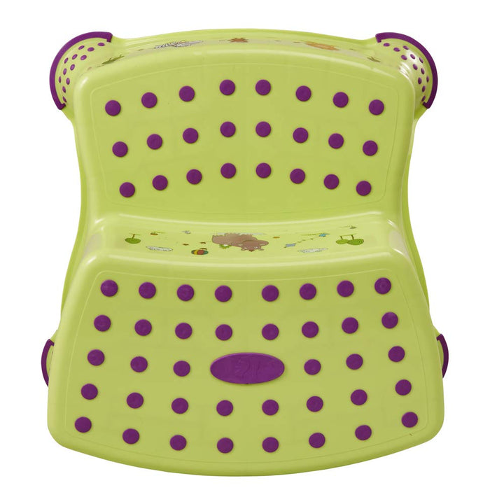 keeeper Hippo Zweistufiger Tritthocker, Ab ca. 3 bis ca. 14 Jahre, Anti-Rutsch-Funktion, Igor, Grün