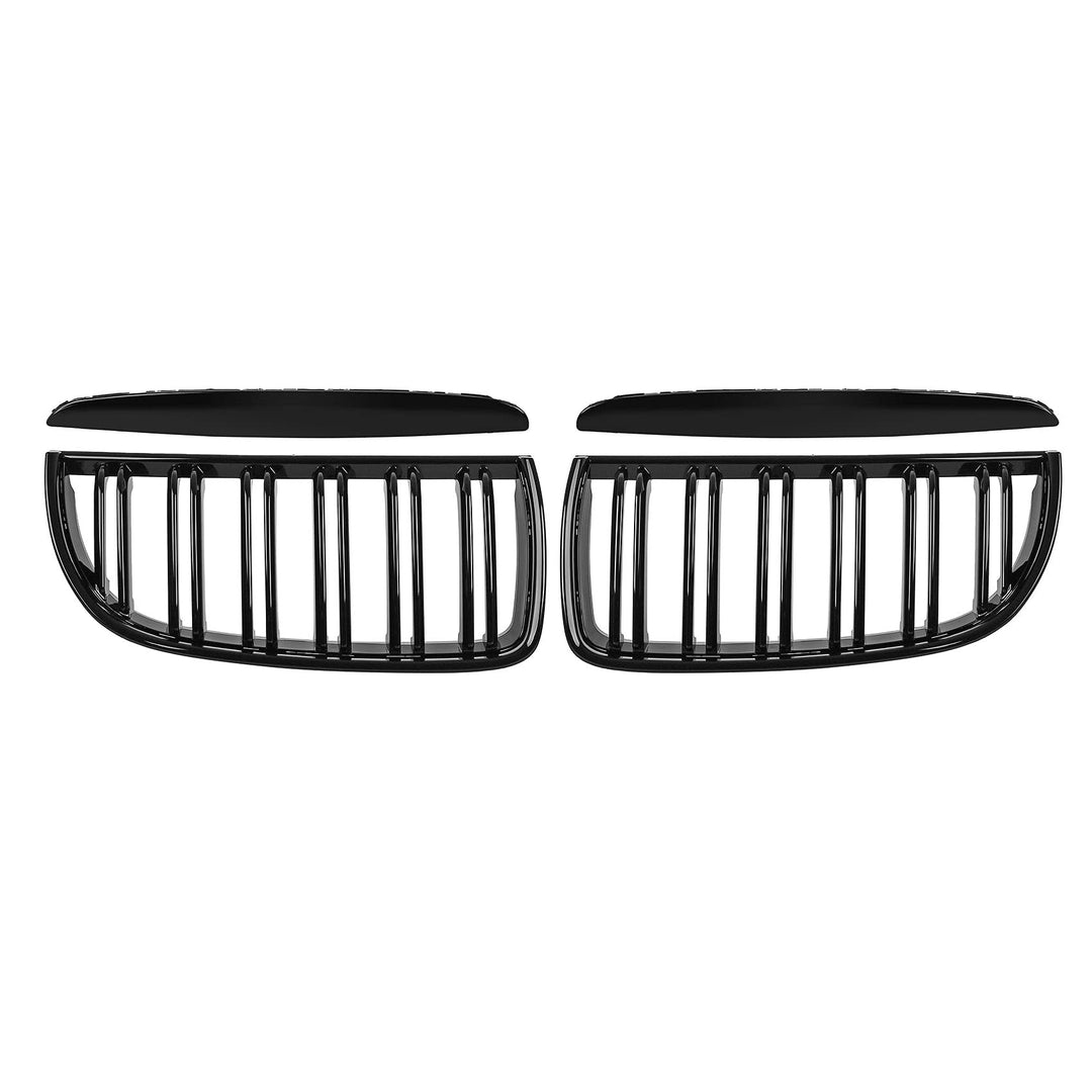 DOCAS Kühlergrill für 3er E90 2005-2008 Nieren Doppelsteg Sport Glanz Schwarz 3er E90 2005-2008 Glan