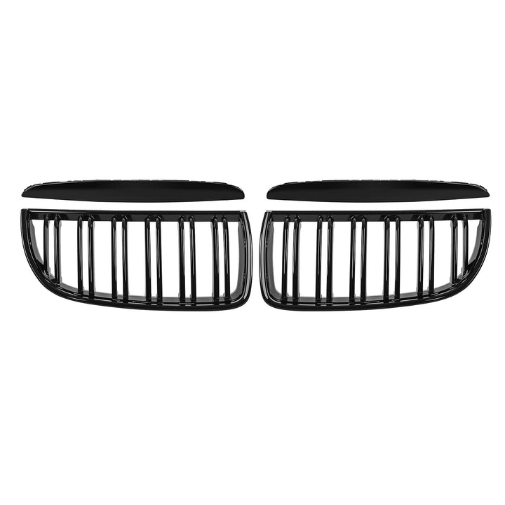 DOCAS Kühlergrill für 3er E90 2005-2008 Nieren Doppelsteg Sport Glanz Schwarz 3er E90 2005-2008 Glan