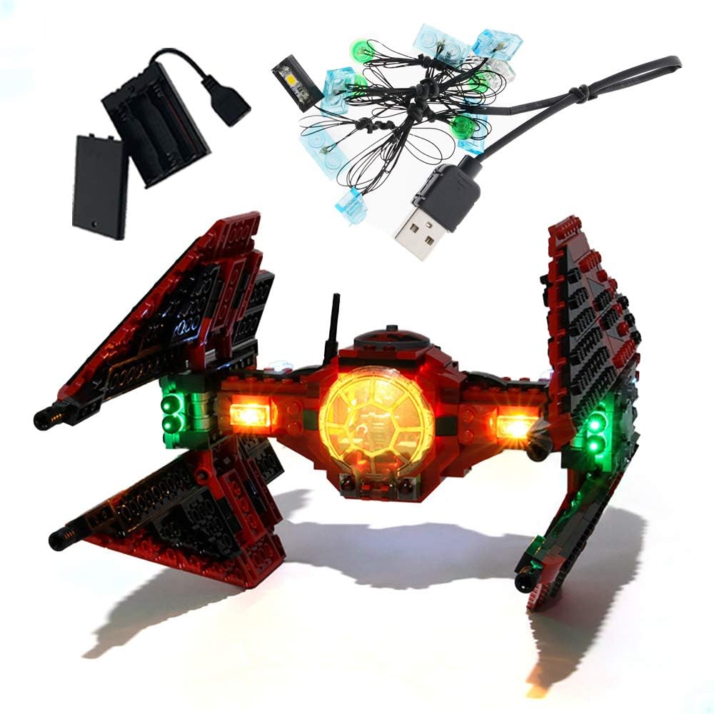 GEAMENT Bricks Lighting Kompatibel mit LEGO Star Wars Resistance Major Vonreg's TIE Fighter - für 75
