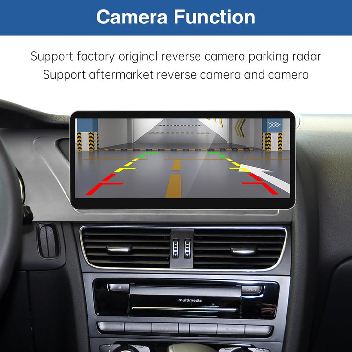 Road Top 12,3 Zoll Autoradio Drahtlos CarPlay Touchscreen für Audi A4 A5 2009-2015 Jahr mit 3GMMI, A