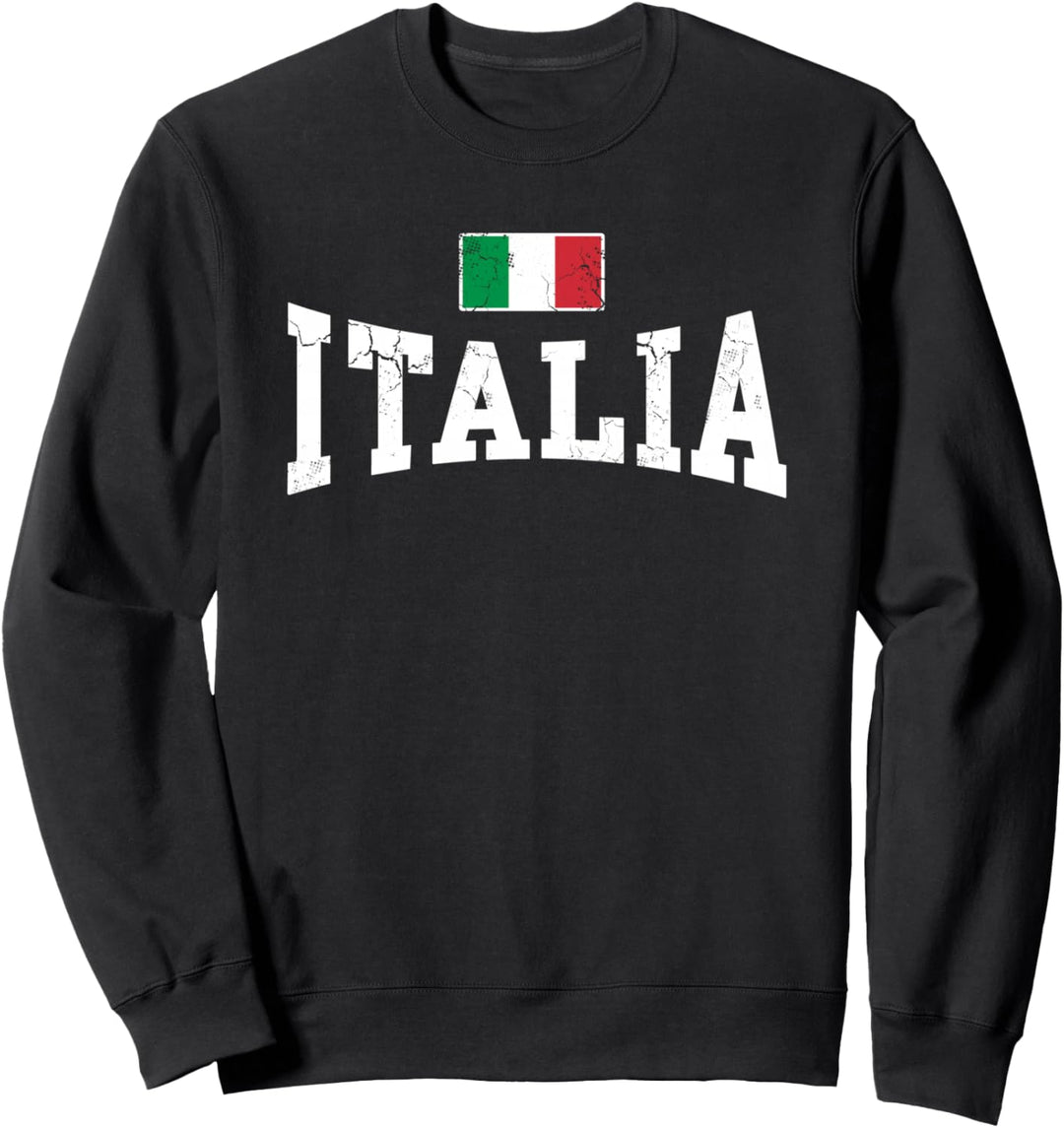 Italienische Italien-Flagge im Vintage-Stil Sweatshirt