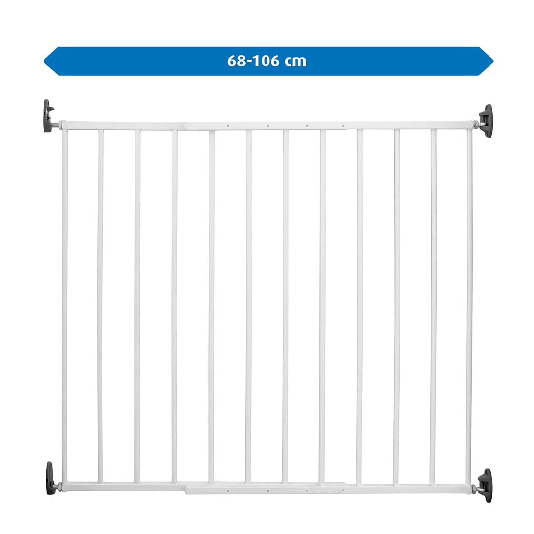 reer Türgitter und Treppengitter Basic zum Schrauben, Metall, stabiler Halt, Durchgangsbreite 68-106