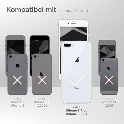 ONEFLOW Handykette 'Twist Strap' kompatibel mit iPhone 7 Plus/iPhone 8 Plus Hülle zum Umhängen trans