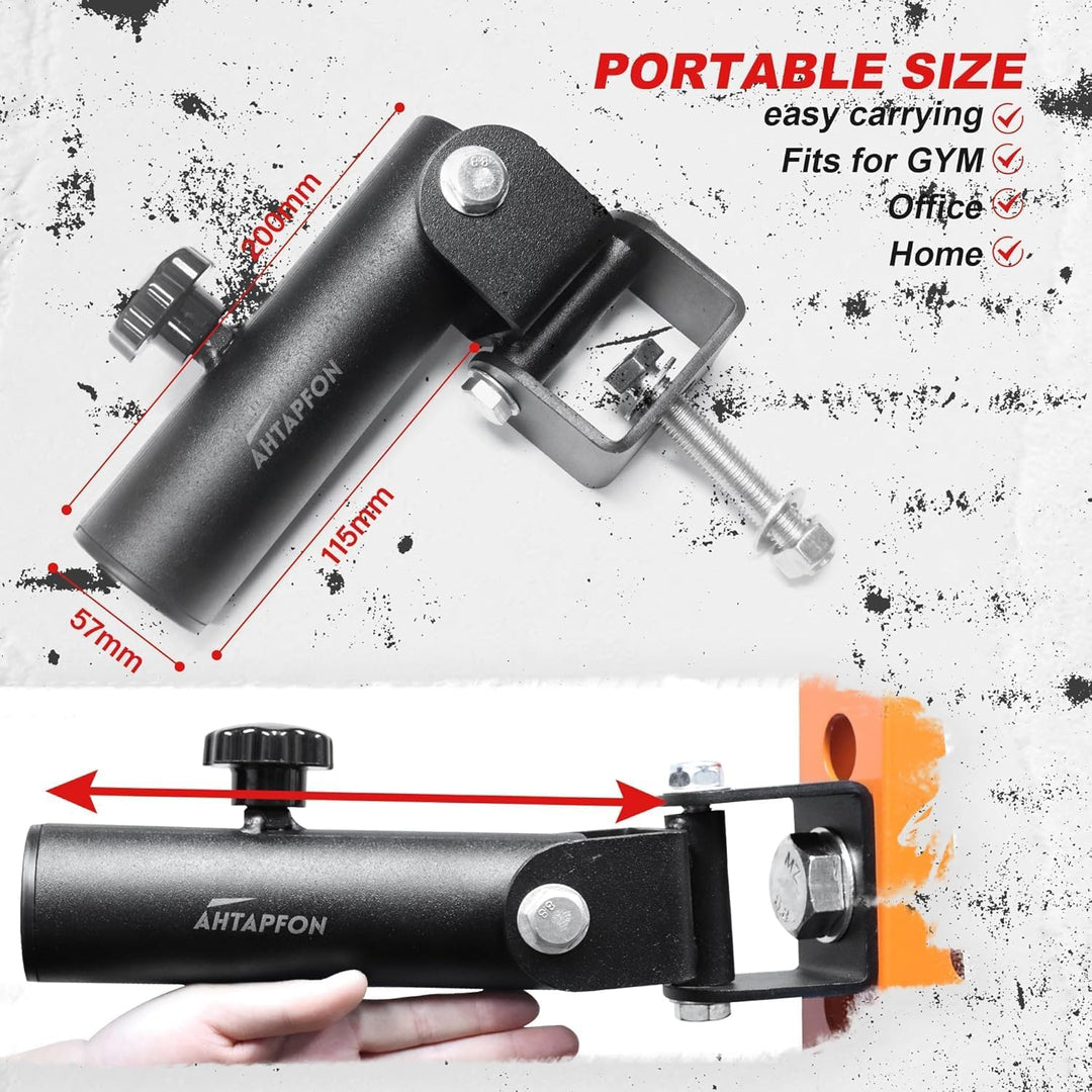 AHTAPFON Barbell Landmine Attachment for Rack,360°Rotation T-Bar Row Attachment Platform,Landmine Ba