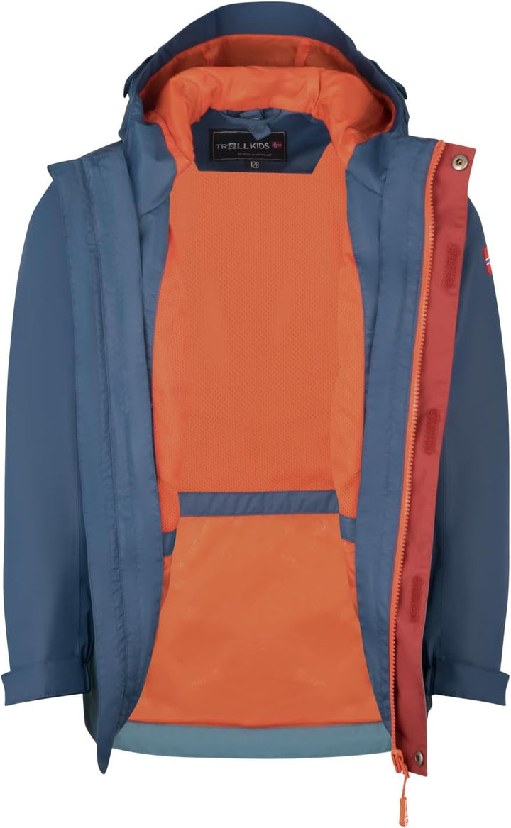 Trollkids Kids Bryggen 3in1 Jacket 92 Carmin Red, 92 Carmin Red