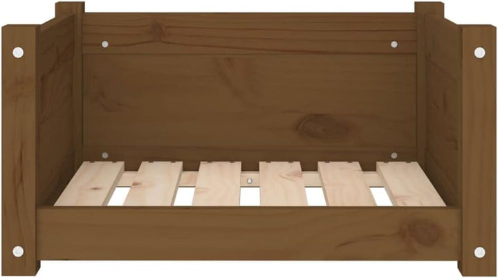 homiuse Hundebett Katzenbett Honigbraun 55,5x45,5x28 cm Massivholz Kiefer Hundekorb Katzenkorb Hunde