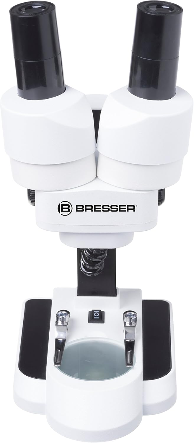 Bresser Junior Stereo 3D Mikroskop ICD-Pro mit 20x und 50x Vergrösserung für Kinder und Erwachsene &