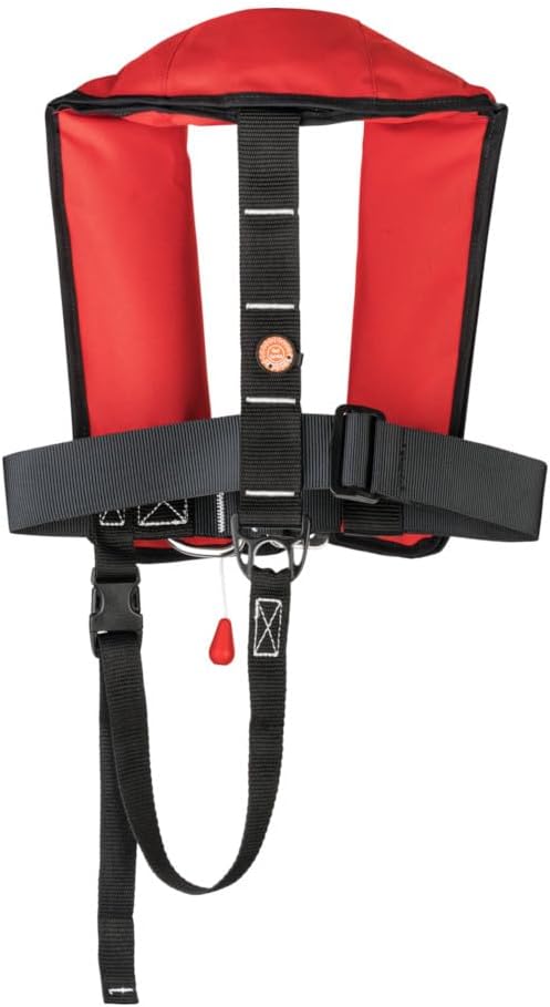 12skipper Kinder-Automatik Rettungsweste ISO 150N, Schwimmweste rot, rot