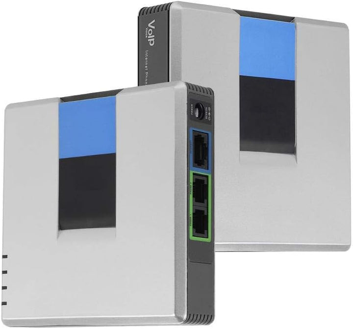 Adapter für Internet Telefone, VoIP Gateway Adapter für Internet Telefone mit 2 Anschlüssen, SIP-RJ4
