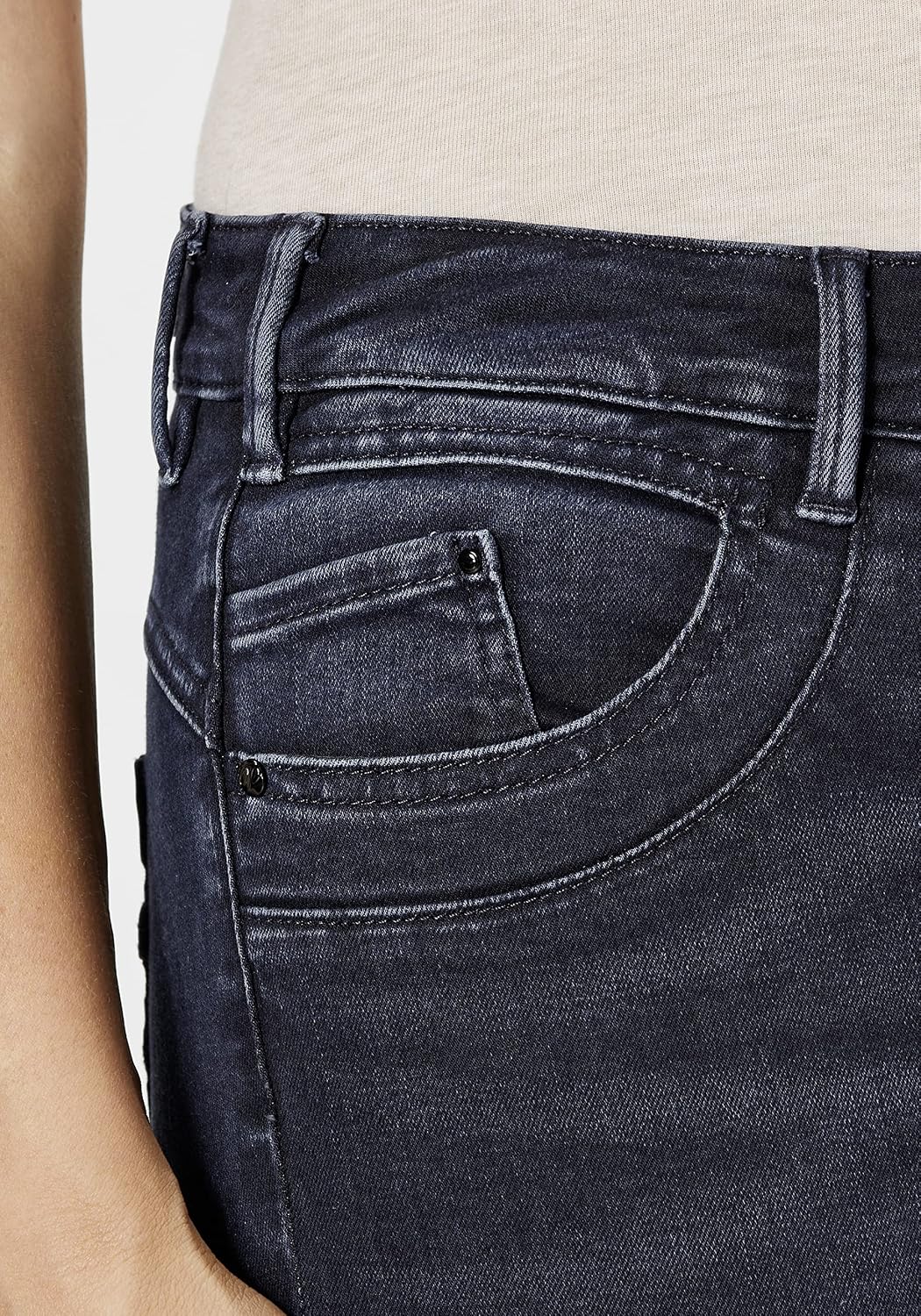 PADDOCK'S Shape Denim Röhrenjeans mit Stretch Lucy Bue Black Dark Stone 5732 40W / 34L, Bue Black Da