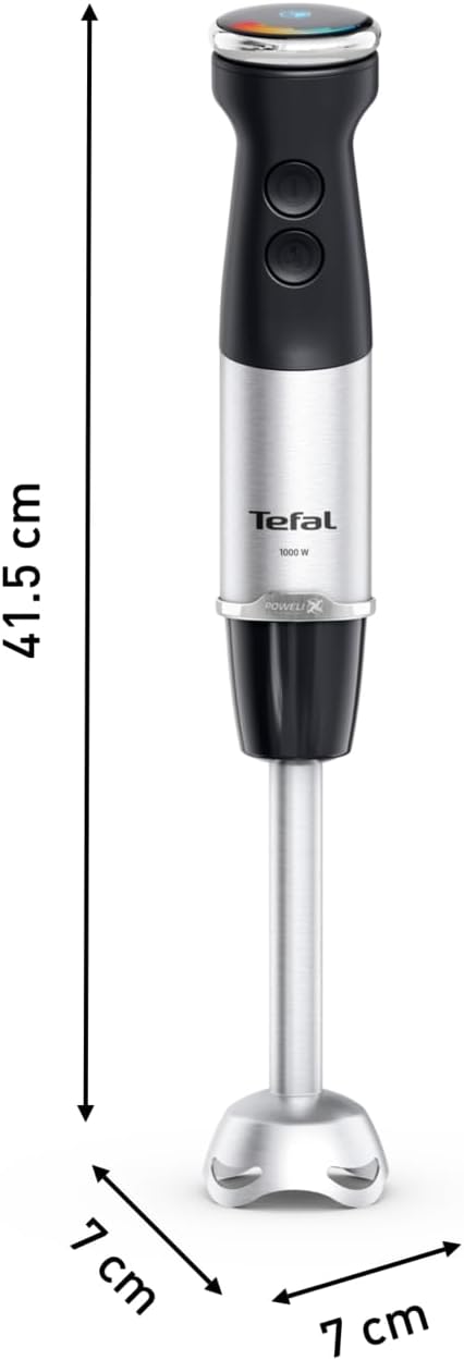 Tefal Quickchef+ 2-in-1 Stabmixer und Zerkleinerer, 1000 W, intuitive Geschwindigkeitsregelung, Turb
