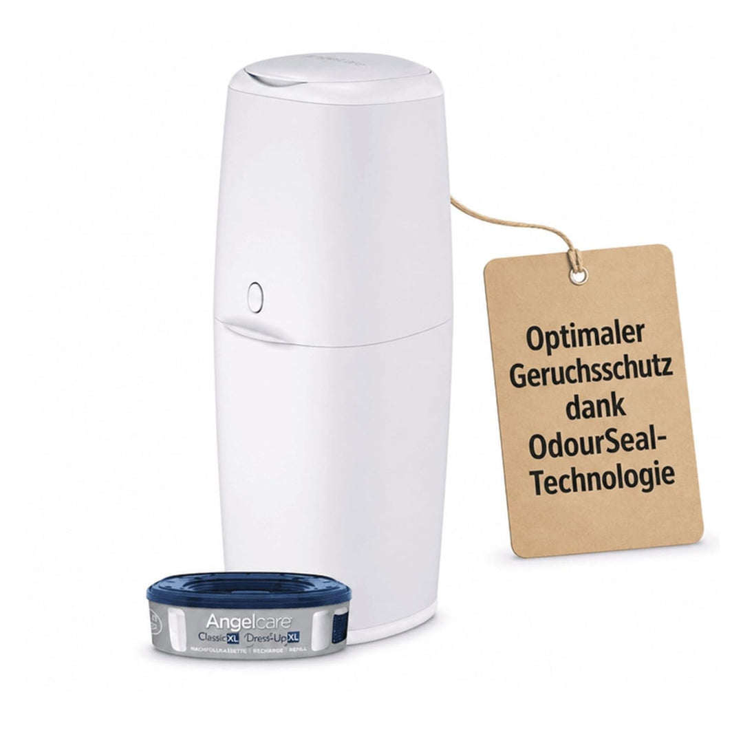 Angelcare Windeleimer Classic XL | komfortabel | Nachfüllkassette mit optimalen Geruchsschutz | 7-sc