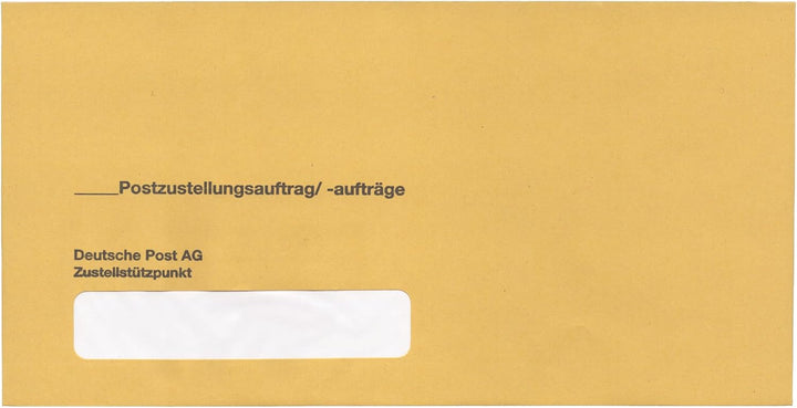 Postzustellungsumschläge Standard „ Postzustellungsauftrag “ - Zustellungshüllen mit Fenster 120 × 2