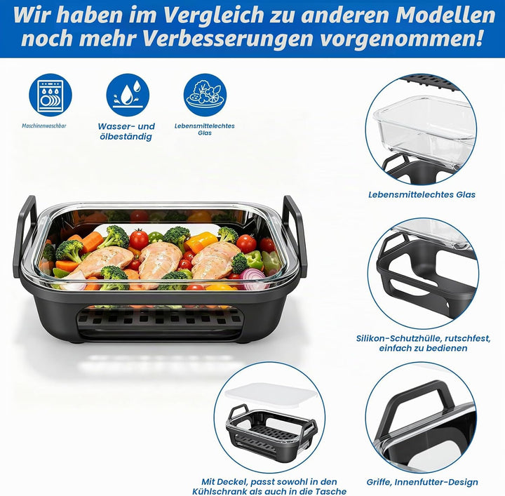 Auflaufform Airfryer für Ninja Heissluftfritteuse AF400EU/DZ400EU/AF500EU/COSORI Heissluftfritteuse