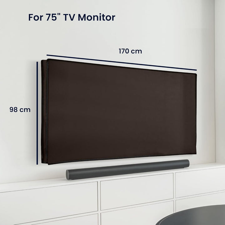 kwmobile 75" TV Abdeckung Indoor - Fernseher Hülle Bildschirmschutz Abdeckung - TV Bildschirm Staubs