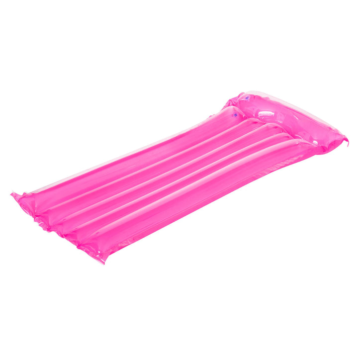 Bestway Luftmatratze Transparent, 183 x 76 cm, 1 Person, PVC, 2 Luftkammern, Integriertes Kopfkissen