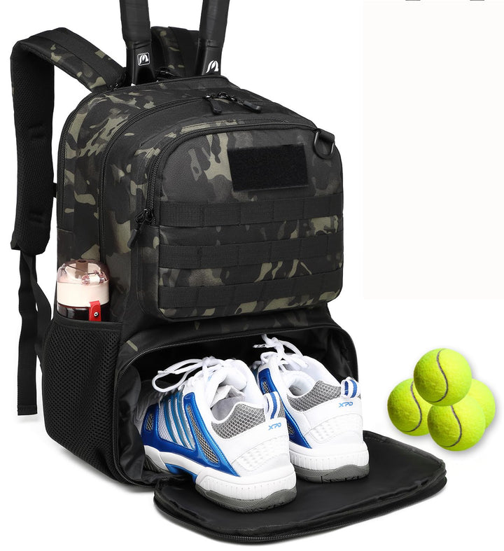 Tennistasche für Herren &amp; Damen taktischer Tennisrucksack mit Schuhfach | Sportrucksack mit Schläger