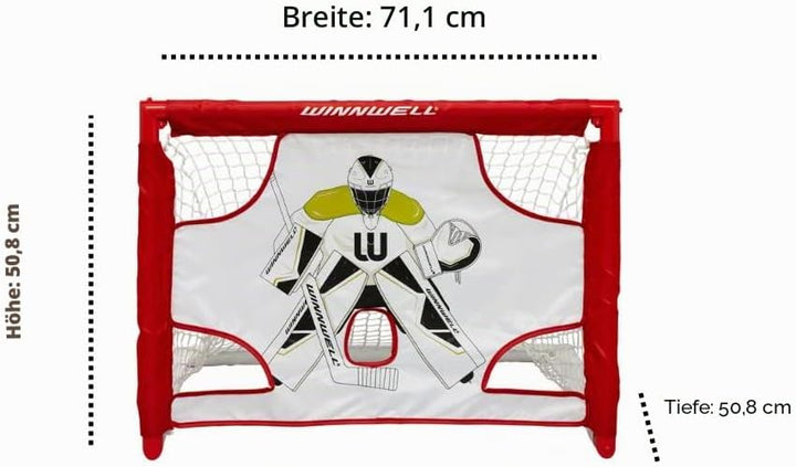Winnwell Faltbares PVC-Mini-Tor & Ziel-Set 2 Stäbchen/Koffer HN28PVC-S-2S