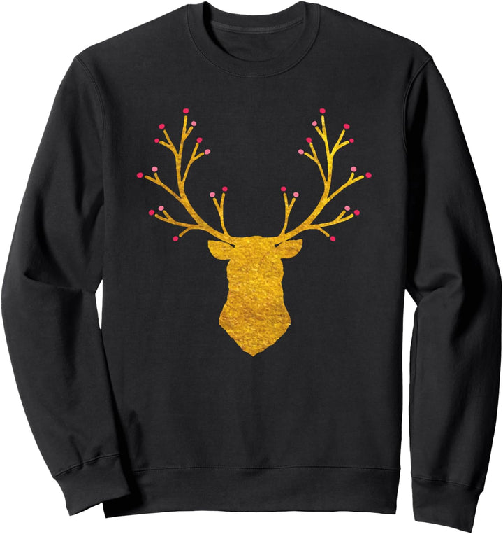 Weihnachten Hirsch Geweih Sweatshirt