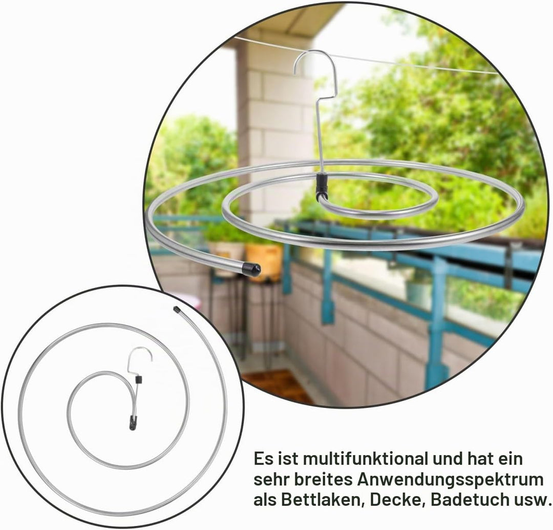 MAGICLULU 2stücke Spiral-waschgestell Aus Edelstahl Mit Drehbarem Haken Für Bettlaken Umklappbar Für