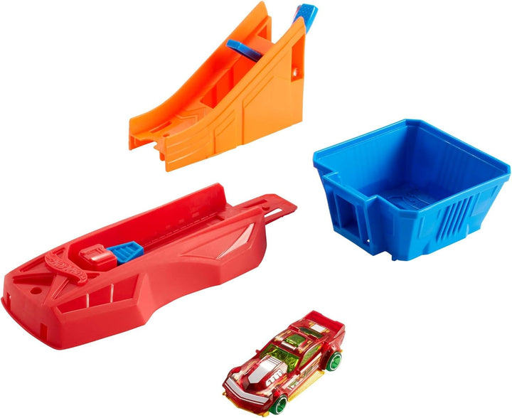 Hot Wheels Classic Stunt Super-Salto Set Schiffswerfer, Schiffswerfer