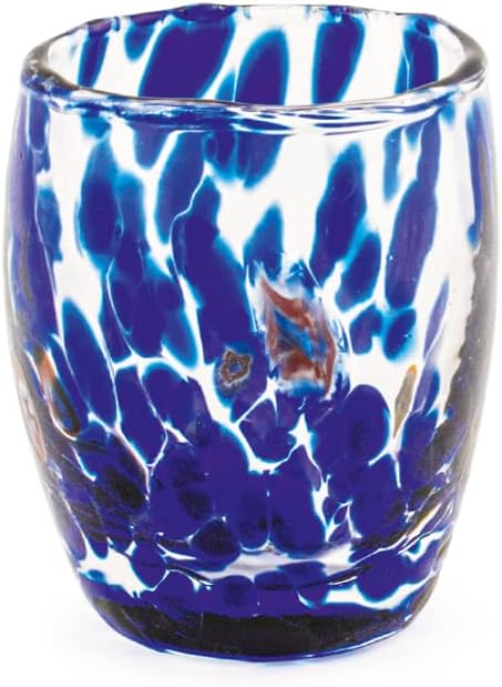 H&h set 6 bicchieri veneziano in vetro decorato multicolore cl 5