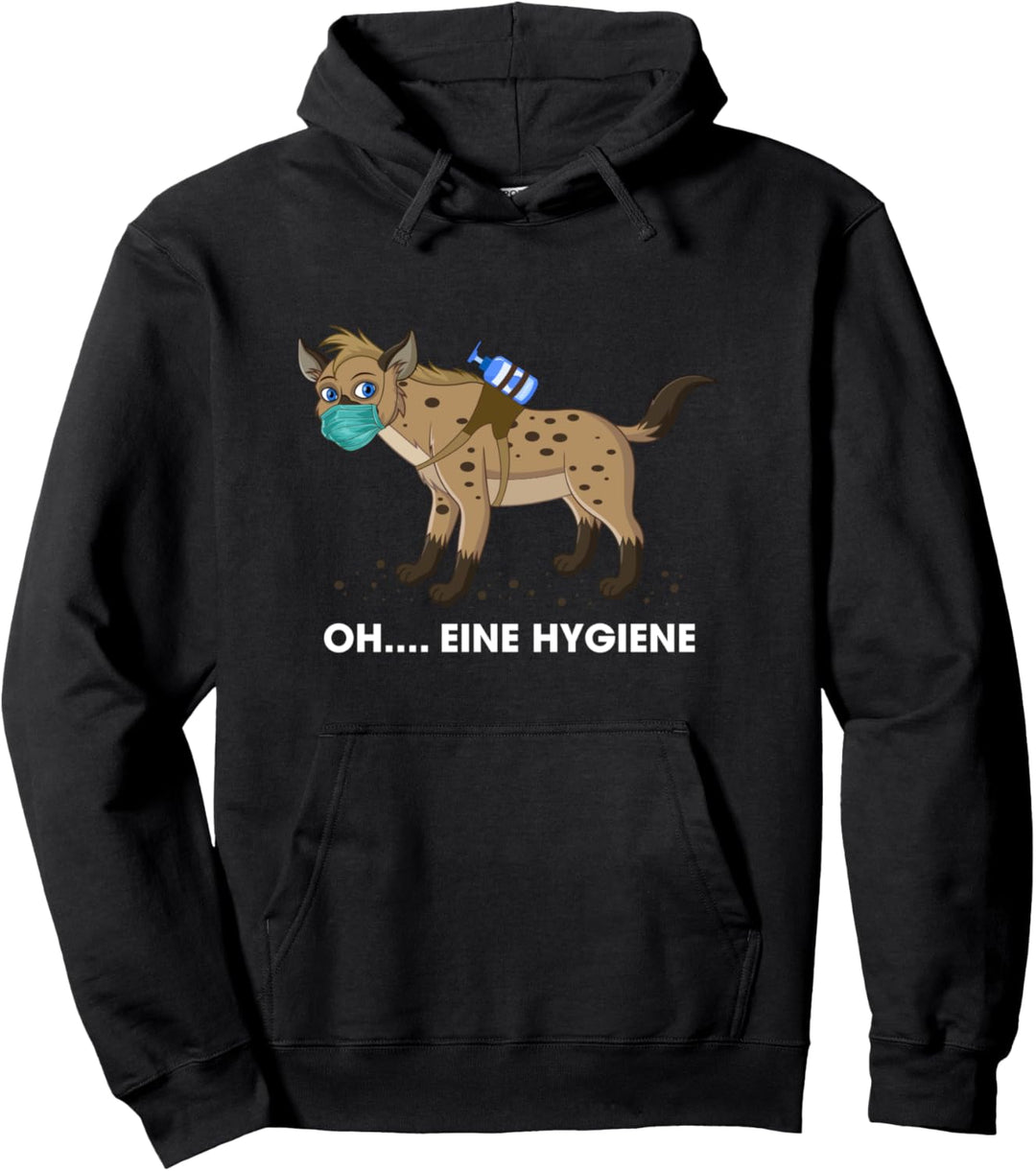 Hyäne Hygiene Mundschutz Maske Hygiäne Wortwitz Pullover Hoodie