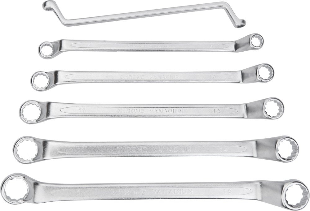 NEO TOOLS Doppel-Ringschlüssel SET 12-tlg 6-32 mm | Doppelringschlüssel | 45° | CrV-Stahl | TÜV und