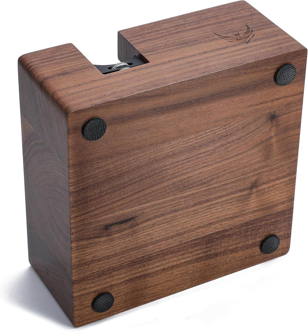 Tamperstation 58mm aus Walnussholz – Siebträger-Halter & Tamper-Ablage mit Dosiertrichter-Schlitz, P