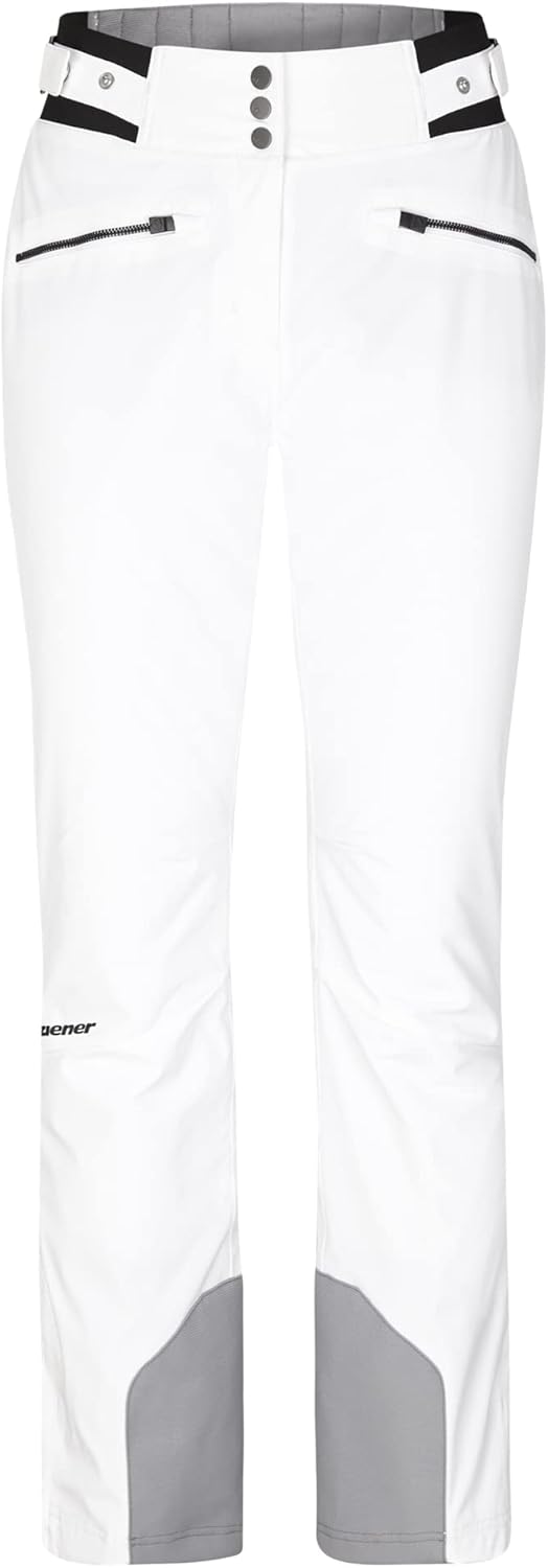 Ziener Damen Ski-Hose/Schnee-Hose | atmungsaktiv, wasserdicht, Primaloft Tilla 46 Weiss, 46 Weiss
